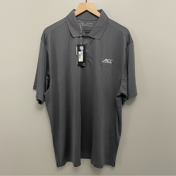 Under Armour ACC Mens 2XL Gray HeatGear Loose Performance Golf UPF 50 Polo New - Picture 8 of 9